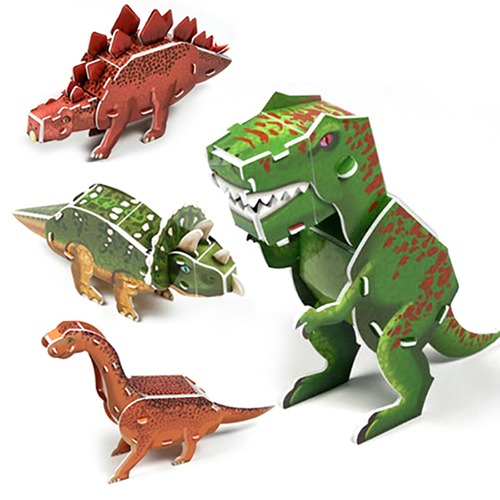 3D입체퍼즐 공룡시리즈 (4종) 뜯어만들기