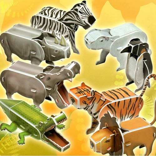 3D입체퍼즐 동물시리즈 (8종) 뜯어만들기