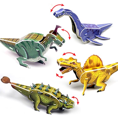 3D입체퍼즐 공룡시리즈 2(4종) 뜯어만들기
